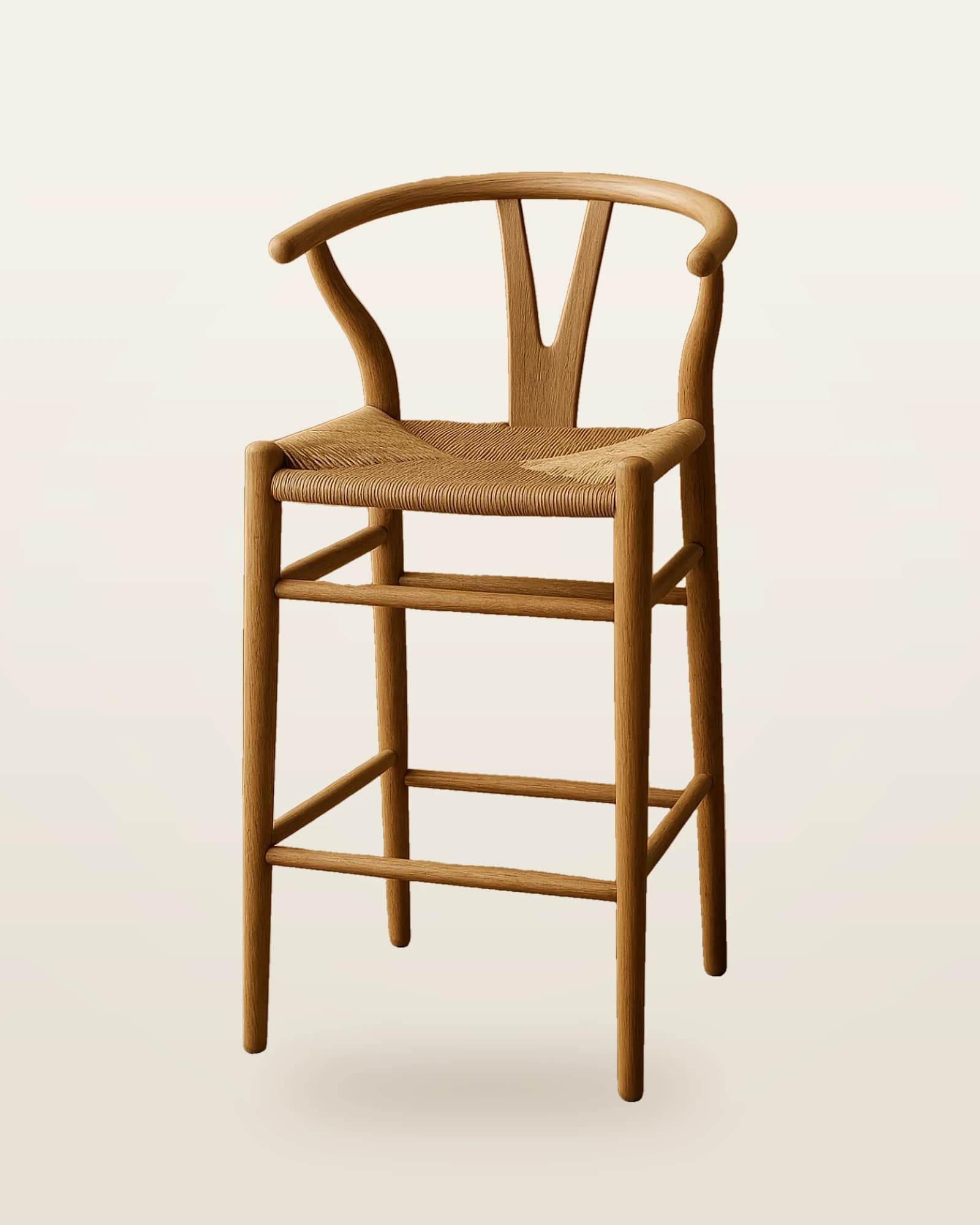 Banqueta en Madera y Junco