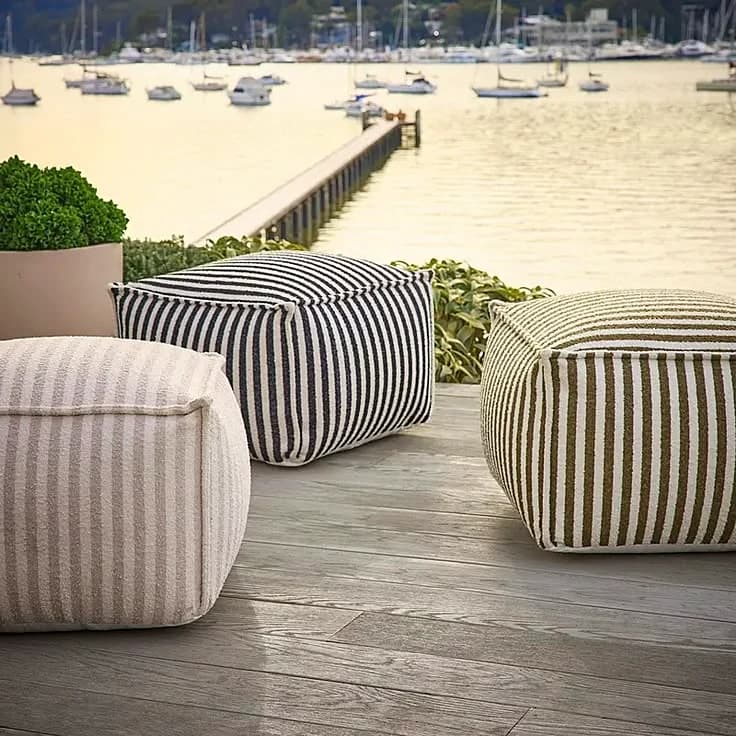 Pouf Exterior a Rayas